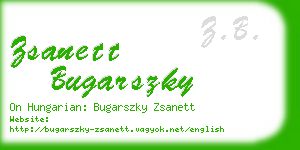 zsanett bugarszky business card